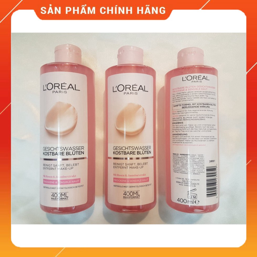 [SALE] Nước hoa hồng Loreal kostbare Bluten 400ml của Đức