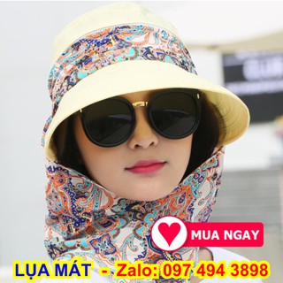 mũ che nắng nón chống nắng màu vàng tươi phụ kiện rời 1 nón đội 6 kiểu chất liệu nhung lụa cực mát hàng cao cấp