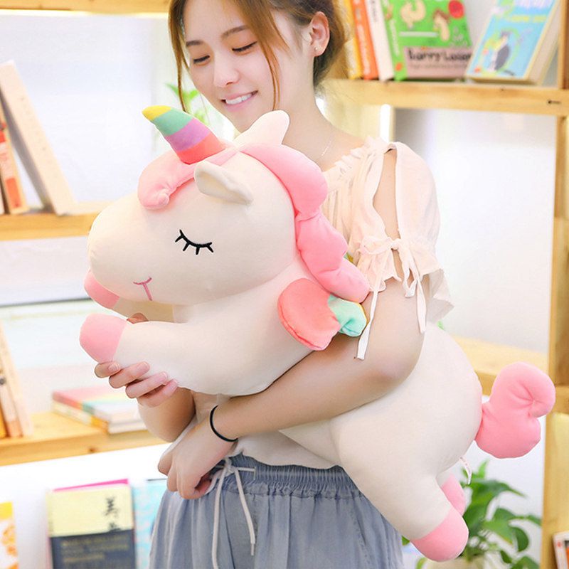 Cute Rainbow Unicorn Stuff Toys Stuffed Doll Plush Pillow Cushion Kids Grils Birthday Gifts