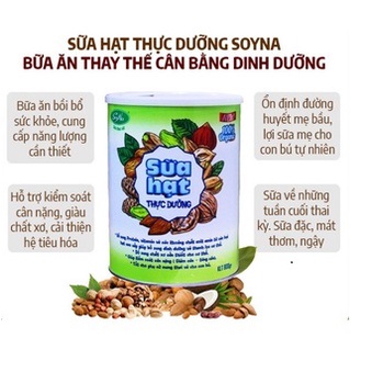 Sữa hạt thực dưỡng Soyna 800g - Chính hãng,giảm cân,bổ sung dinh dưỡng cho người chay