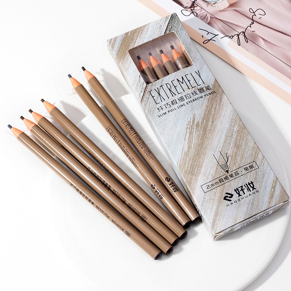 Bút Kẻ Lông Mày GECOMO Chống Nước Lâu Phai 6 Màu Sắc Lựa Chọn