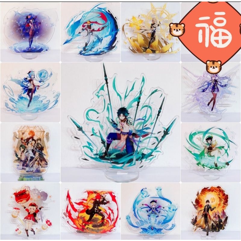 Mô Hình Nhân Vật standee mica game Genshin impact Bằng Acrylic