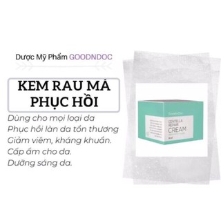 [CHÍNH HÃNG] Kem Dưỡng Phục Hồi Da Rau Má GoodnDoc Centella Repair Cream 50ml