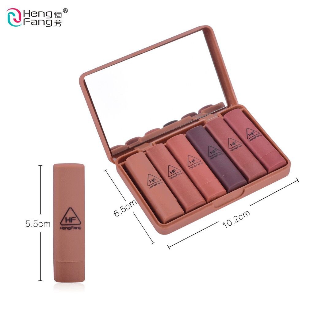 Bộ 6 thỏi son lì HengFang 9065 màu sắc cá tính thời trang 1.5gx6