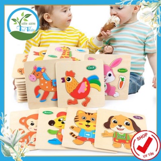 Đồ chơi Tranh ghép hình bằng gỗ các mẫu đơn giản cho bé mới làm quen | Vườn ươm tri thức