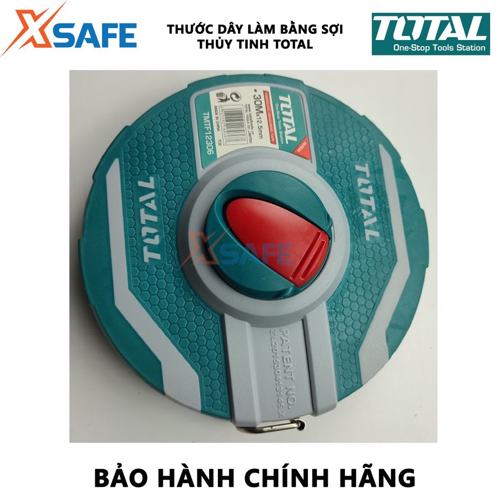 Thước dây sợi thủy tinh TOTAL Thước dây dài 20-30m, bề rộng lá thước 12.5mm, sợi thủy tinh mềm dẻo, uyển chuyển -[XSAFE]