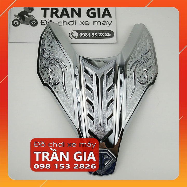 Ốp mặt nạ trước xe AB airblade 2016-2017-2018-2019 xi inox cacbon carbon - phụ kiện trang trí đồ kiểng