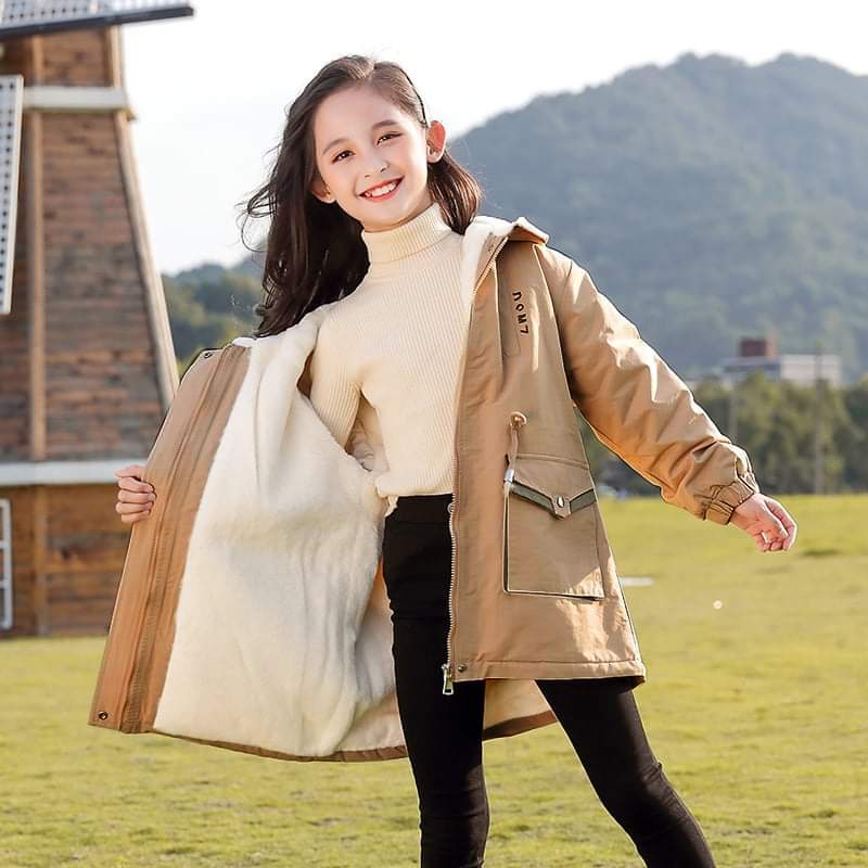 Áo khoác lót lông cho bé gái _ áo khoác size nhỏ HÀNG  LÓT LÔNG DÀY ẤM.AK11