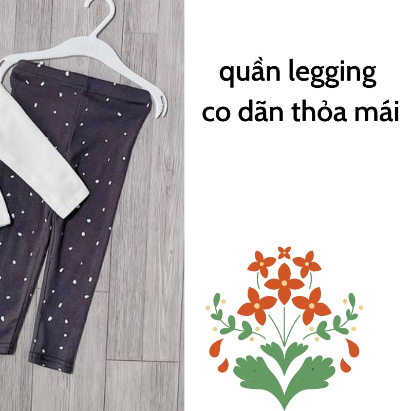Đồ bộ cho bé gái áo mickey nơ quần legging chấm bi xinh sắn cho bé chất liệu cotton tạo sự thỏa mái cho bé JIMADO