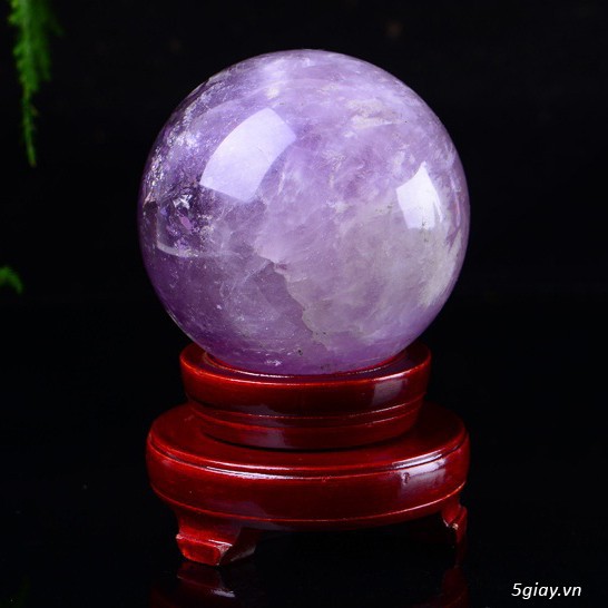 QUẢ CẦU THẠCH ANH TÍM 7-8CM