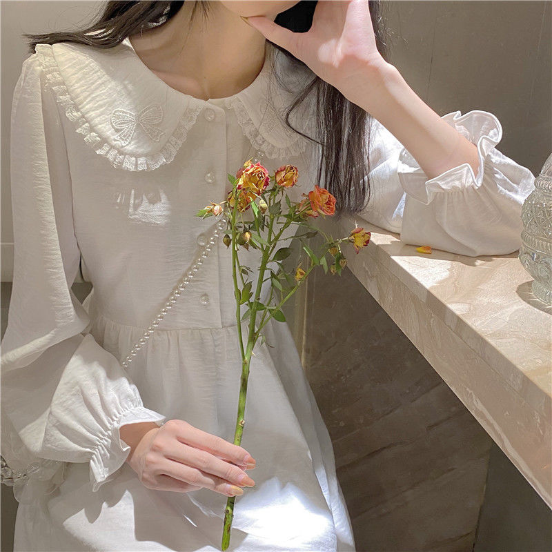 Đầm Dự Tiệc Tay Dài Phong Cách Hàn Quốc Ngọt Ngào Cho Nữ