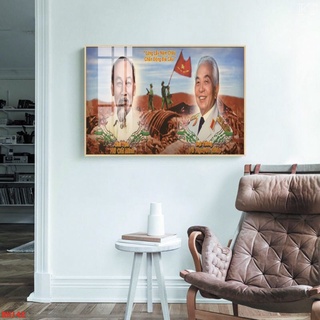 Tranh sẵn treo bác hồ bác giáp chất liệu tráng gương cao cấp 50x75cm