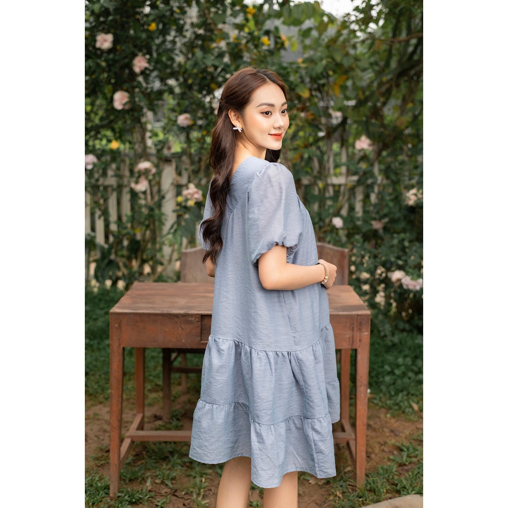 Váy Bầu Mùa Hè Cổ V Chất Tơ Hàn Quốc Mềm Mịn Đủ Size Cho Mẹ Bầu Và Sau Sinh Từ 47-83 kg BELLA MAMA - V07