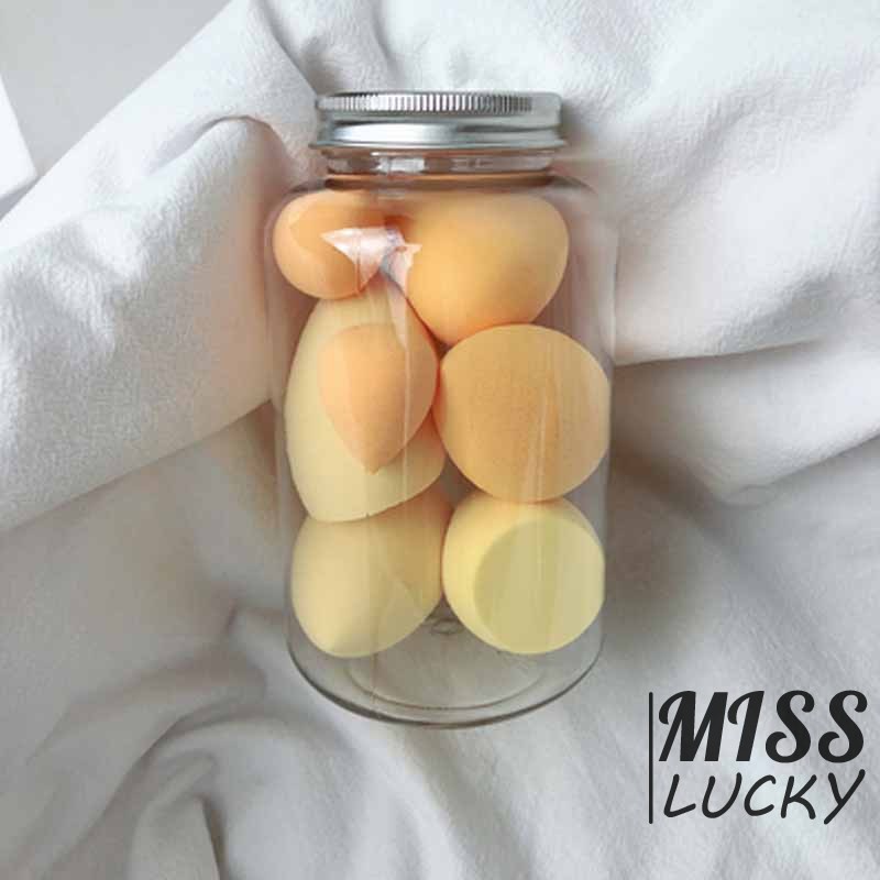❤HHN-VN 7Pcs Soft Hydrophilic Dry Wet Makeup Sponge Puff Smooth Foundation Cosmetic Beauty Eggs Face