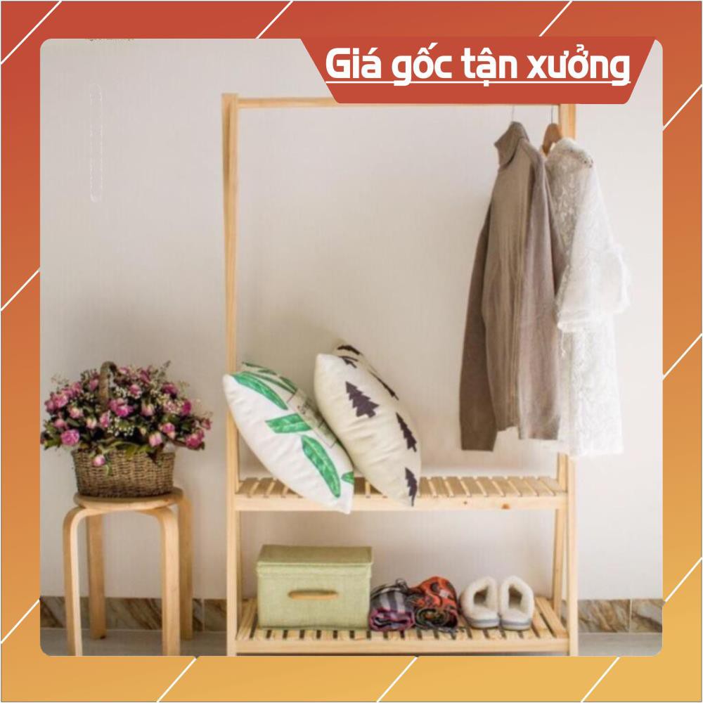 Bảo Hành 1 Năm.Giá Treo Quần Áo 2 Tầng Gỗ Đa Năng(Giá Rẻ Vô Địch)