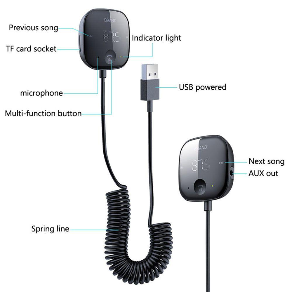 Thiết Bị Thu Phát Bluetooth 5.0 Tích Hợp Đài FM Và Máy MP3 TAYLOR1 Cho Xe Hơi