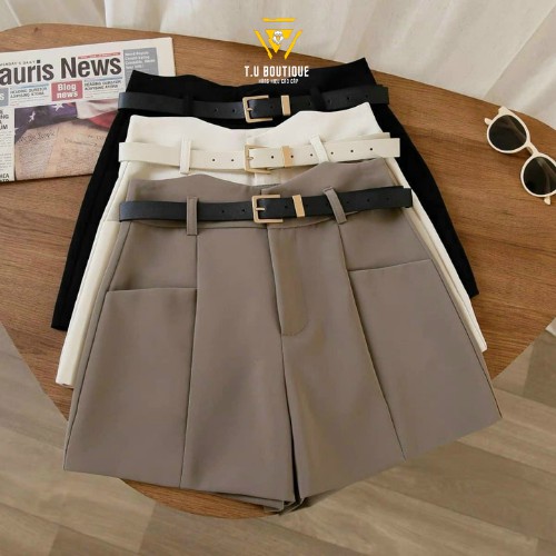 Quần đùi nữ cạp cao short nữ chất liệu vải tuyết mưa bigsize 40 - 75kg ( S03)