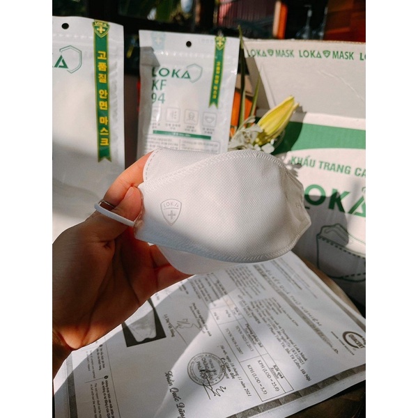 Khẩu Trang KF94 LOKA Mask 4D Kháng Khuẩn Chính Hãng Công nghệ Hàn Quốc Hàn 4 lớp