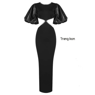 đầm maxi tay phồng kết