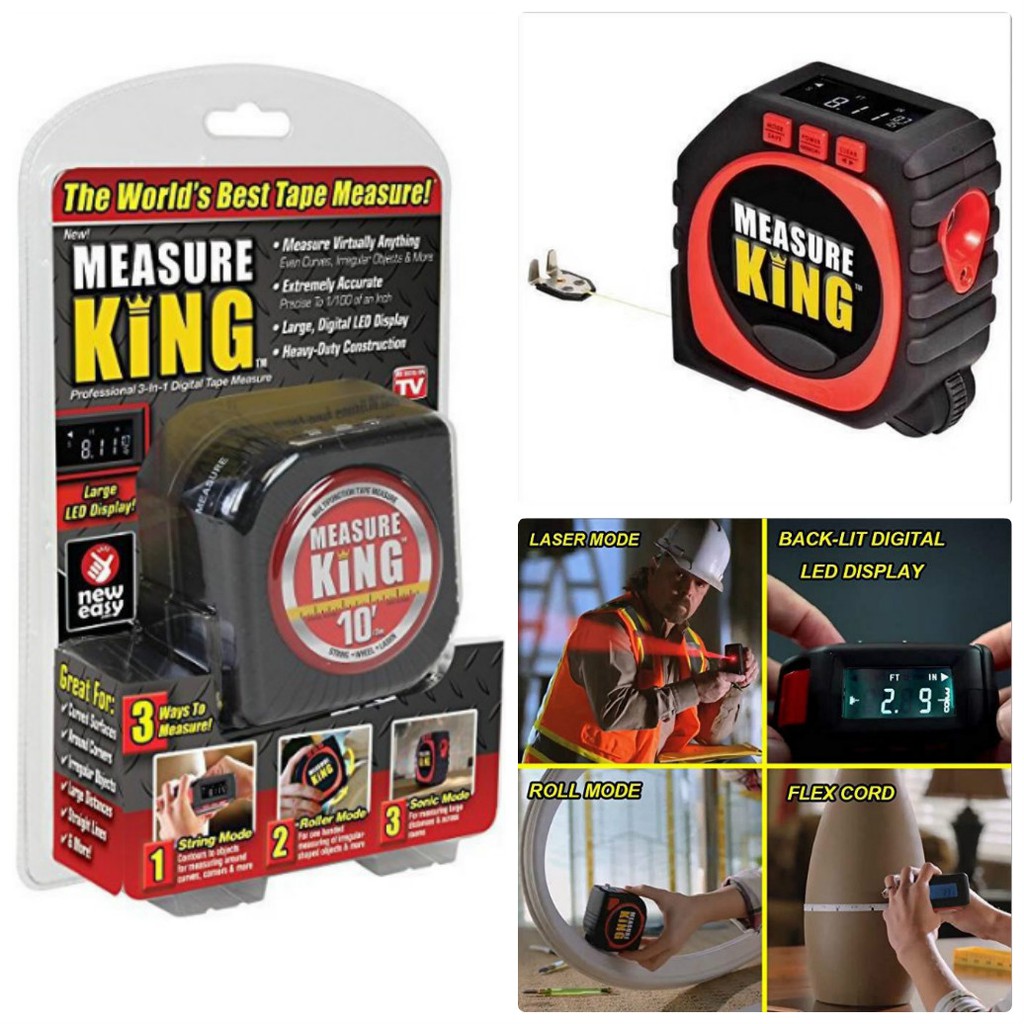 [FREESHIP-150K] THƯỚC ĐO ĐA NĂNG 3IN1 MEASURE KING (7338)