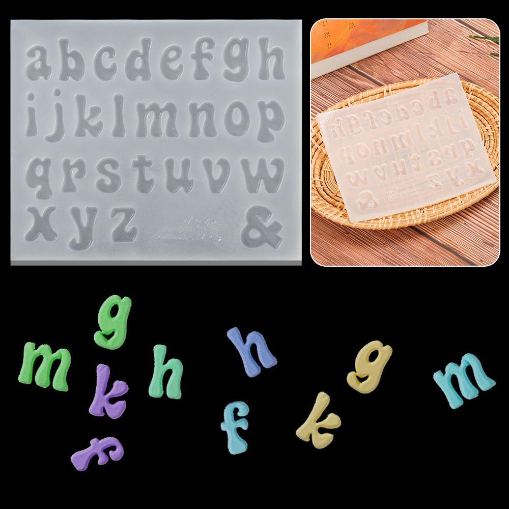Khuôn Silicone Làm Trang Sức Thủ Công 24 Chữ Cái|Khuôn Làm Bánh Hình Con Số
