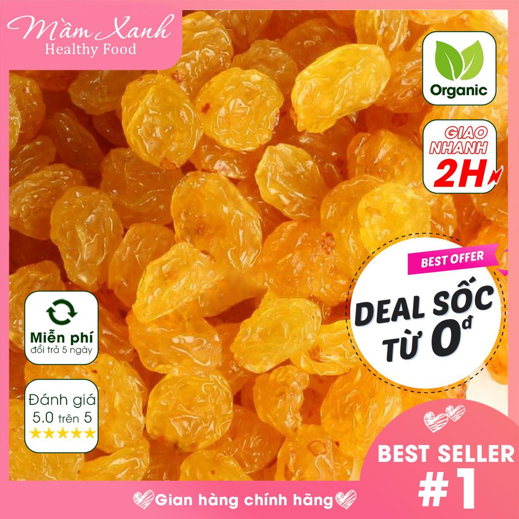 600G Nho khô Mỹ sấy không đường Nhà Mầm/ Trái cây sấy dẻo không đường nguyên vị HOA QUẢ SẤY DẺO