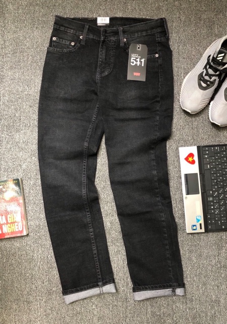 [SALE 33%]-Quần jeans nam VNXk LE.VIS|Quần bò nam đen xám - vải cao cấp co giãn - ống đứng | BigBuy360 - bigbuy360.vn