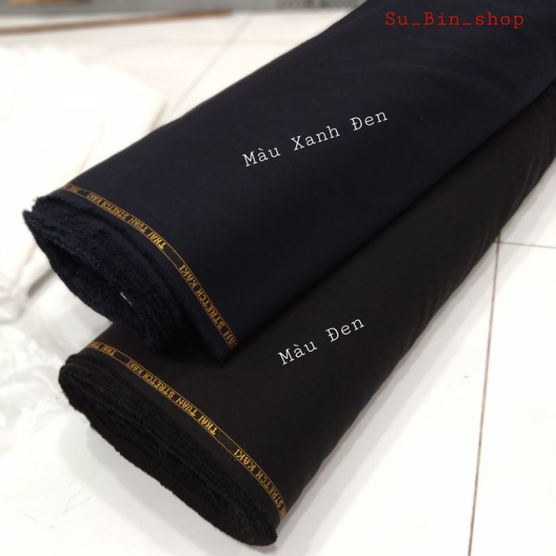 Vải Kaki Thái Tuấn ĐEN, XANH ĐEN & TRẮNG dùng may quần tây nam nữ