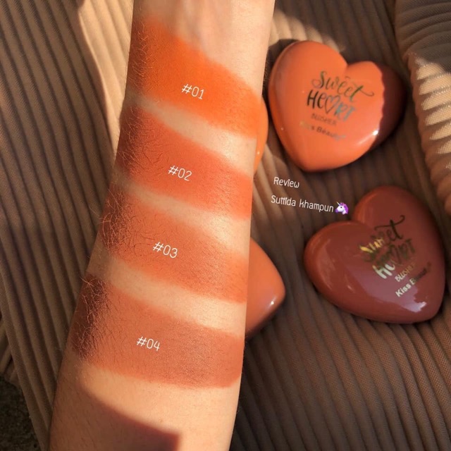 Phấn má hồng tone cam Kiss Bèauty Sweet Heart Blusher | BigBuy360 - bigbuy360.vn