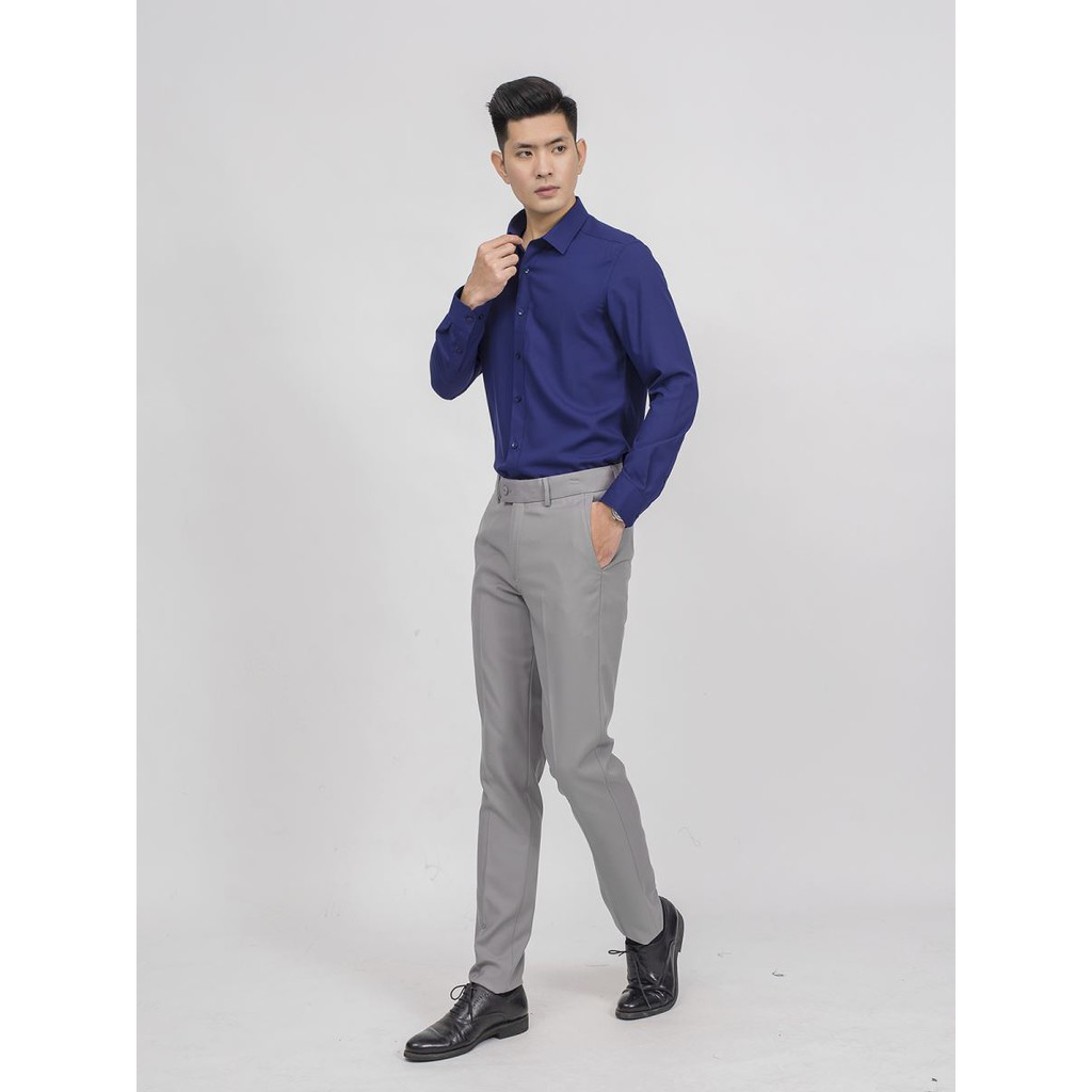 Áo sơ mi nam dài tay ARISTINO dáng Slim fit ôm vừa vặn, họa tiết sọc dobby nam tính, chất liệu mềm nhẹ - ALS08809