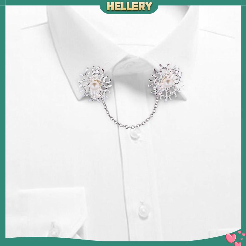 [HelleryVN] Kẹp Khăn Choàng / Đầm / Áo Blouse / Áo Có Khóa Cài Tông Bạc Đính Ngọc Trai