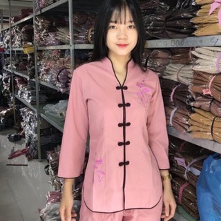 đồ lam đi chùa(cổ tàu viền)