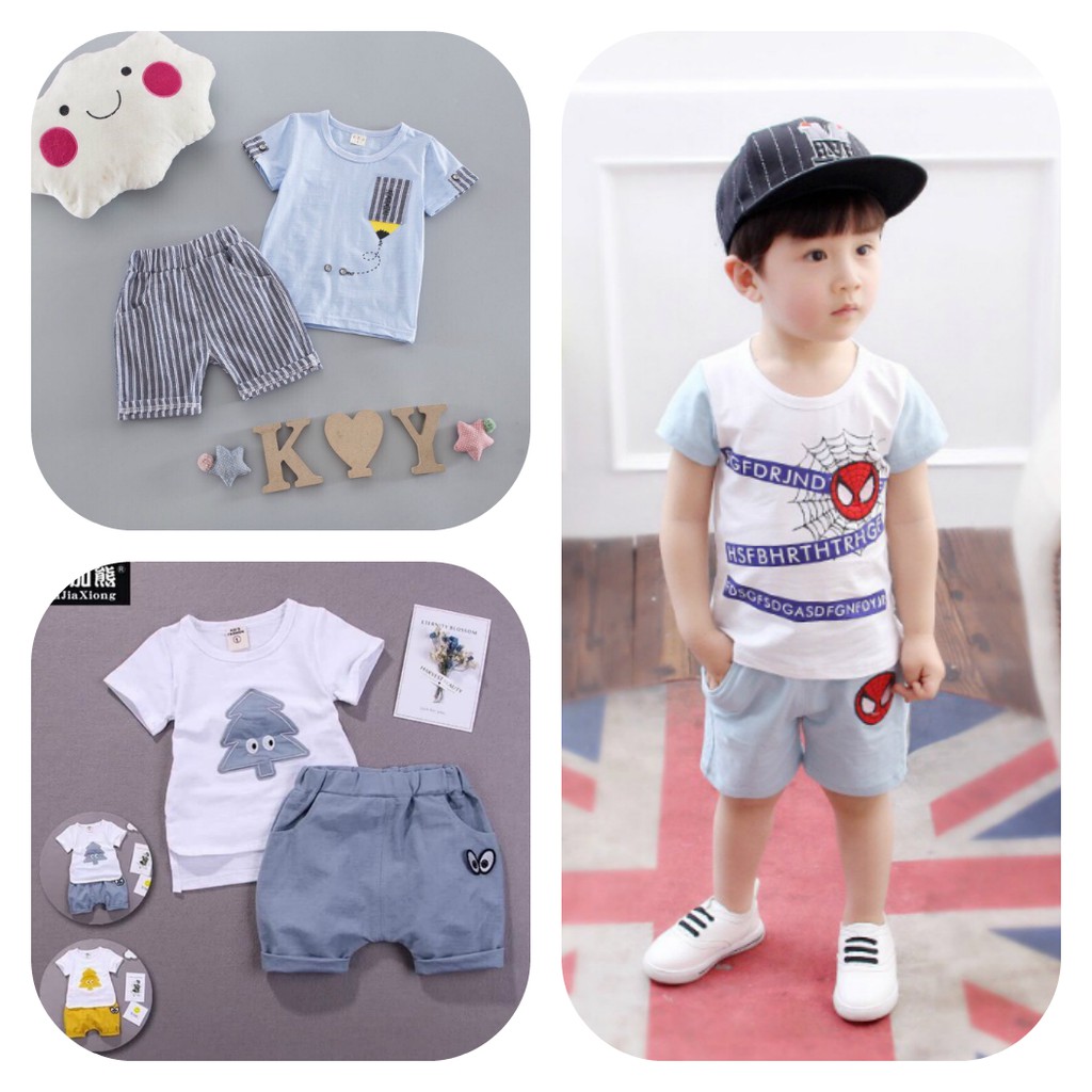COMBO 3 BỘ CỘC TAY BÉ TRAI