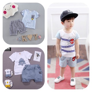 Combo 3 bộ cộc tay bé trai