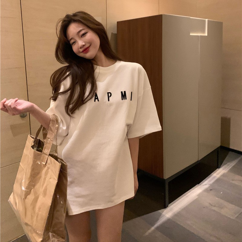 Áo thun tay ngắn dáng rộng phong cách Hàn Quốc trẻ trung thời trang dành cho nữ