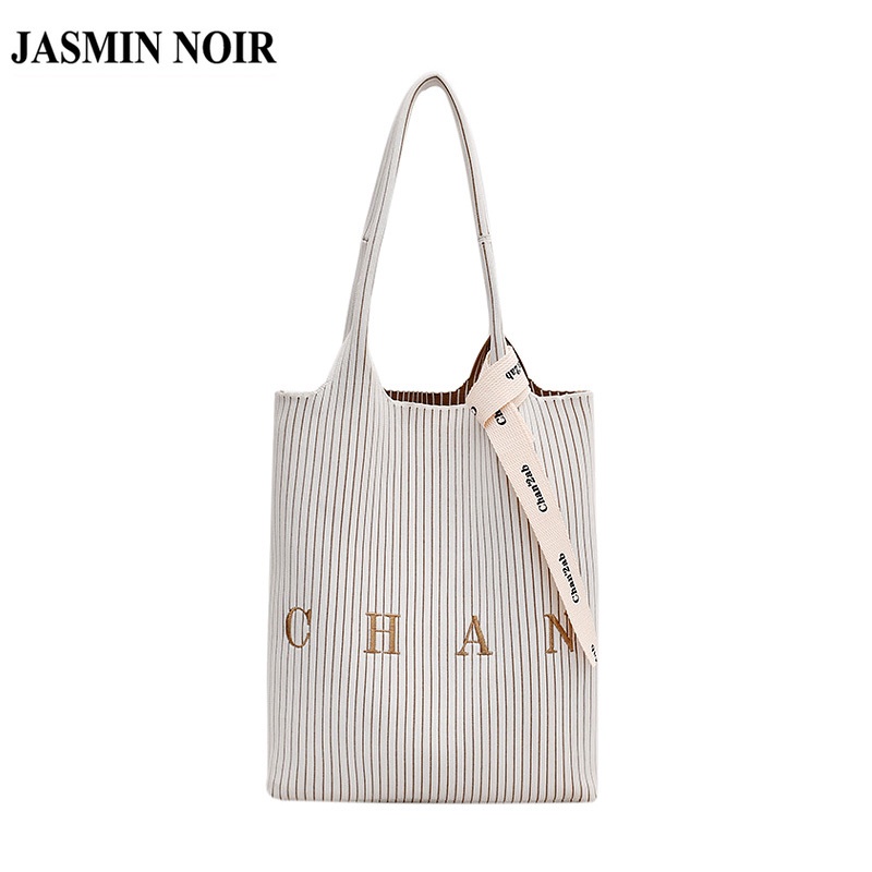 Túi xách đeo vai JASMIN NOIR vải bạt phối tua rua thời trang sành điệu dành cho nữ
