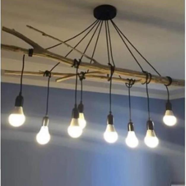 Đèn chùm: Bộ đèn 8 đui /10 đui /15 đui treo trần trang trí quán cafe