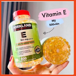 Vitamin E Kirkland 500v Mỹ [NSX 2021 HSD 2025] 400 IU đẹp da, chống lão hoá, giữ mãi tuổi thumbnail
