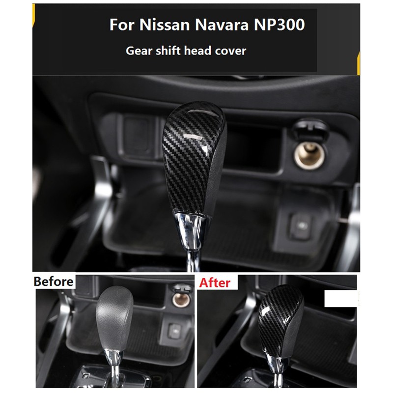 Ốp Bọc Cần Số Bằng Sợi Carbon Cao Cấp Cho Xe Hơi Nissan Navara Np300 2016-2019
