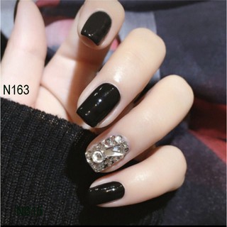Bộ 24 móng tay giả dài đính đá thiết kế cao cấp N163