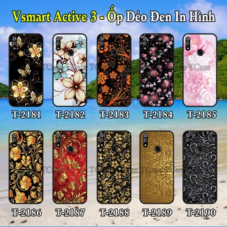 Ốp lưng Vsmart Active 3 dẻo đen in hình Họa Tiết Hoa Đẹp