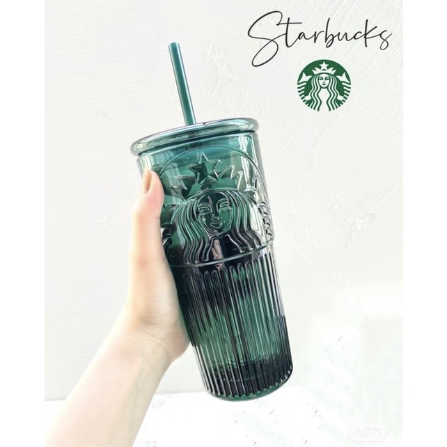 LY THUỶ TINH GREEN STARBUCK CHÍNH HÃNG (AUTHENTIC)