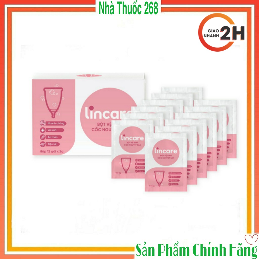 Bột vệ sinh tiệt trùng Cốc nguyệt san Lincare (date 2026)