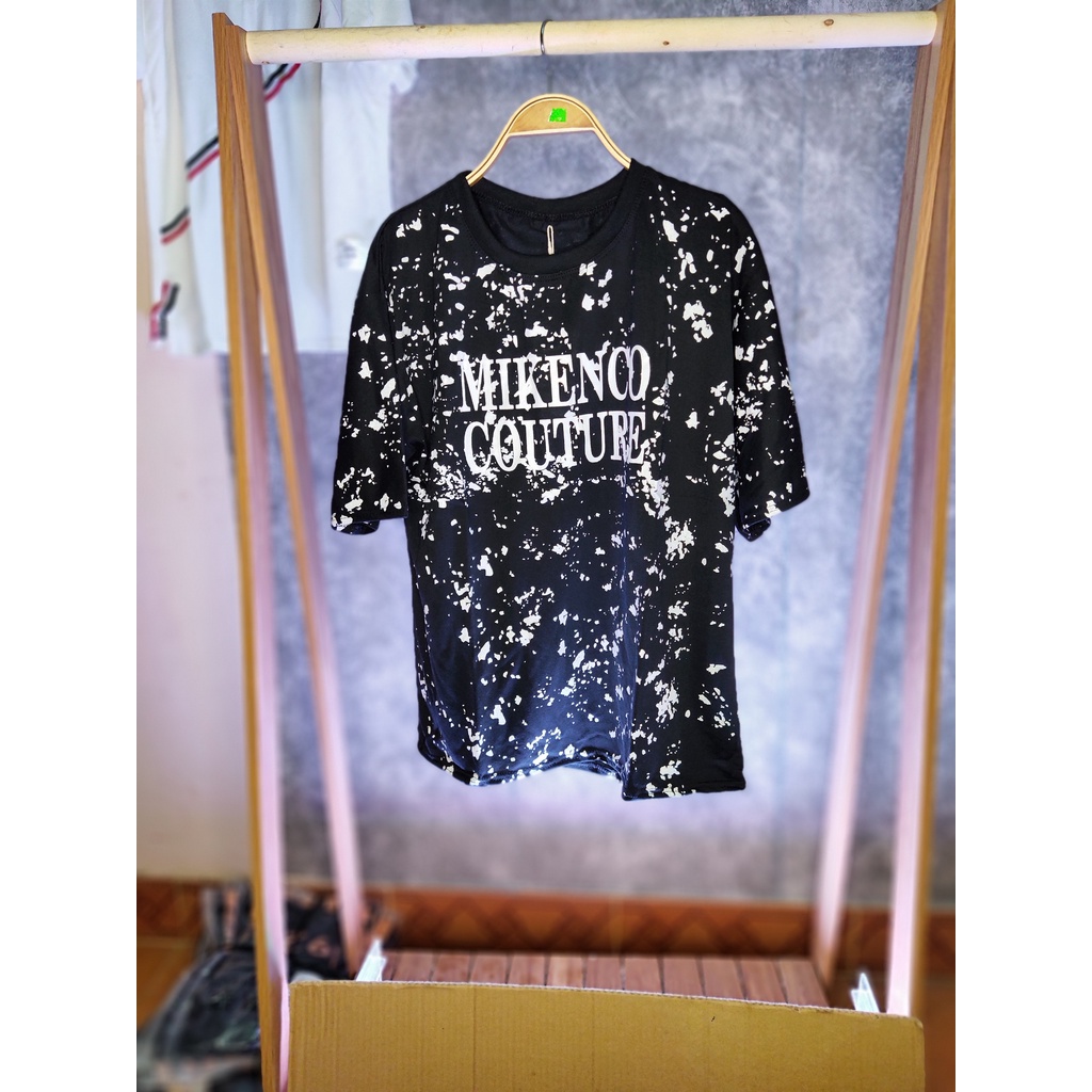 ( Ảnh thật ) Áo Phông Nam MIKENCOO Họa Tiết Loang Siêu Hiếm, Cotton Mịn Cao Cấp Thấm Hút Mồ Hôi Cực Tốt Fom Nam Nữ Trend