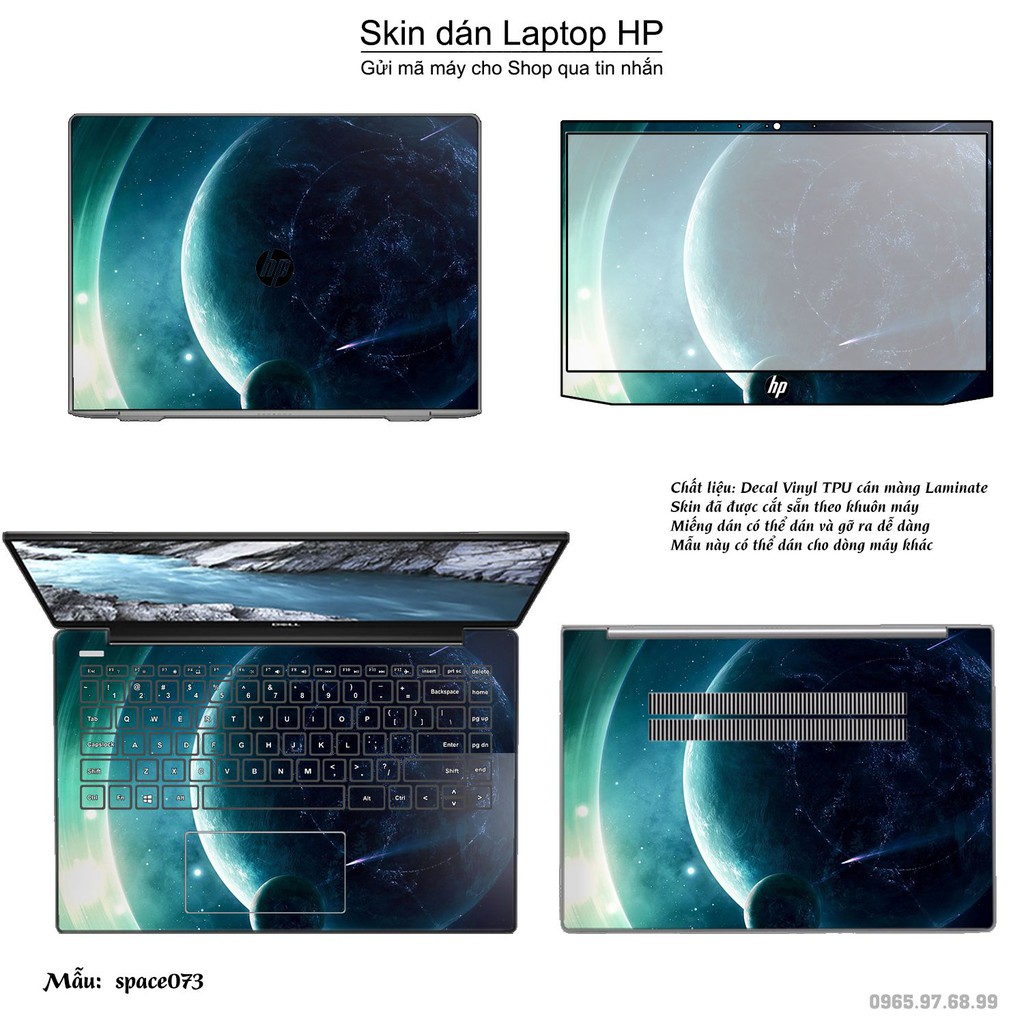 Skin dán Laptop HP in hình không gian nhiều mẫu 13 (inbox mã máy cho Shop)