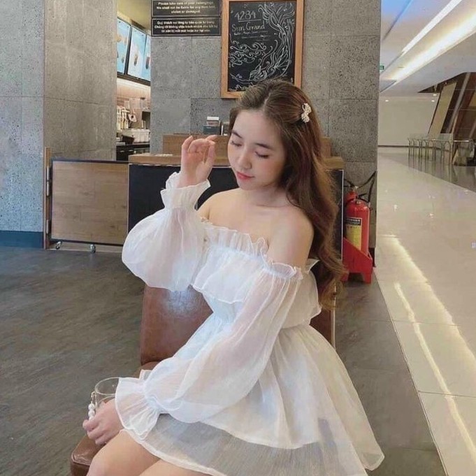 Áo Bèo Công Chúa Trễ Vai Tay Bồng/ Áo Trễ Vai Nhún Ngực | BigBuy360 - bigbuy360.vn