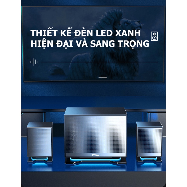 Loa vi tính MC511 có bluetooth và tích hợp USB, thẻ nhớ kèm đèn LED xanh hiện đại - VL