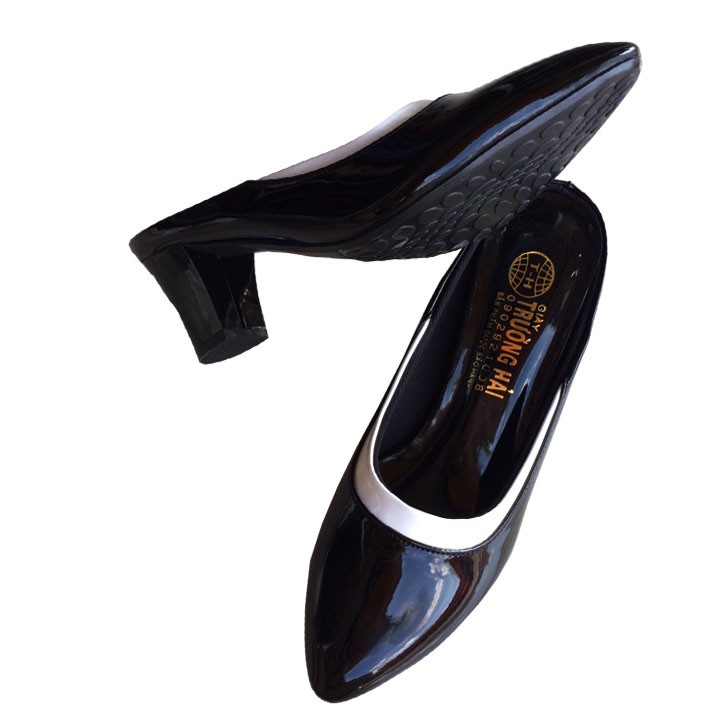 Sục nữ da bóng cao gót 5cm gót trụ thời trang cao cấp BMN071