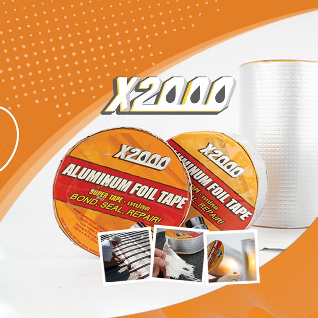 Băng keo chống thấm x2000 băng keo siêu dính Nhật Bản chống thấm dột, dán tường, dán mái tôn, dán ống nước 5cm x 5m