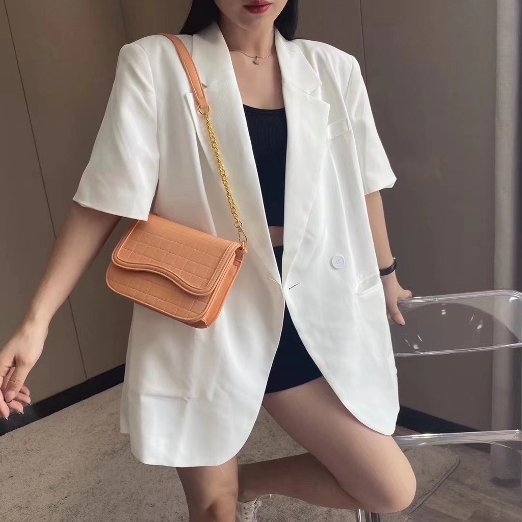 Túi đeo chéo kiểu dáng yên ngựa chất da,Túi xách tay dây đeo bản to thời trang
